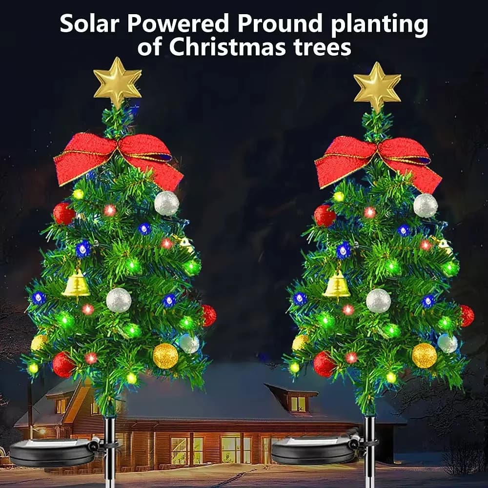 Solar Christmas Tree Floor Lights