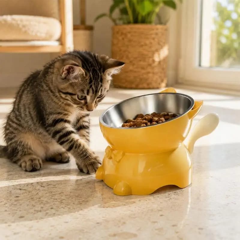 Elevated Stainless Steel Pet Feeding Bowl