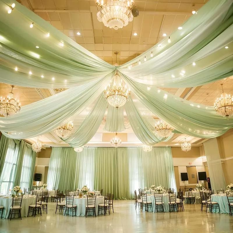 Sheer Chiffon Ceiling Drape Panel