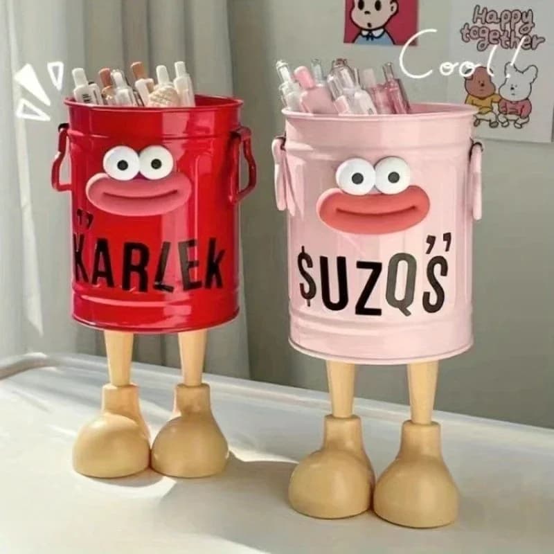 Cartoon Personality Pen Holder Bucket