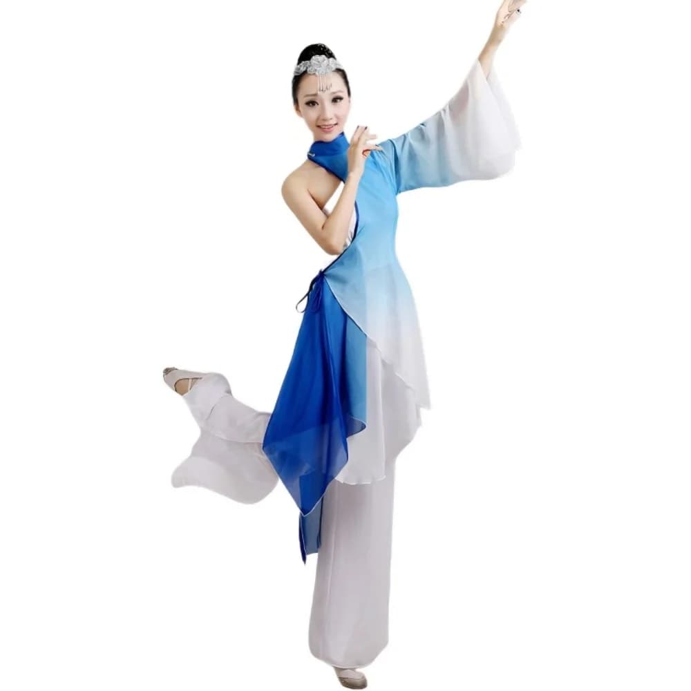 Chinese Dance Costume with Water Sleeves