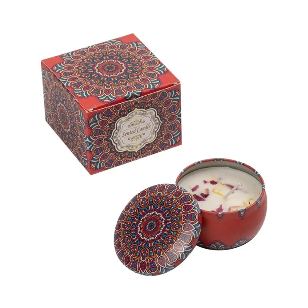 Soy Wax Scented Candle with Dried Flowers