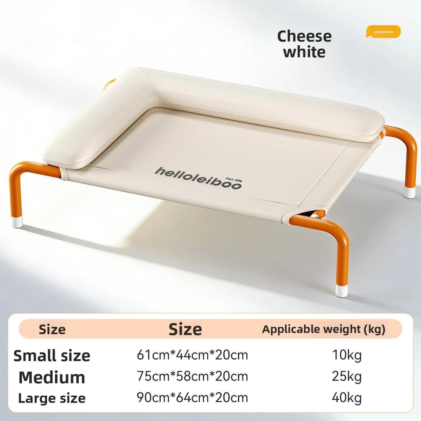 Elevated Dog Bed with Washable Cushion
