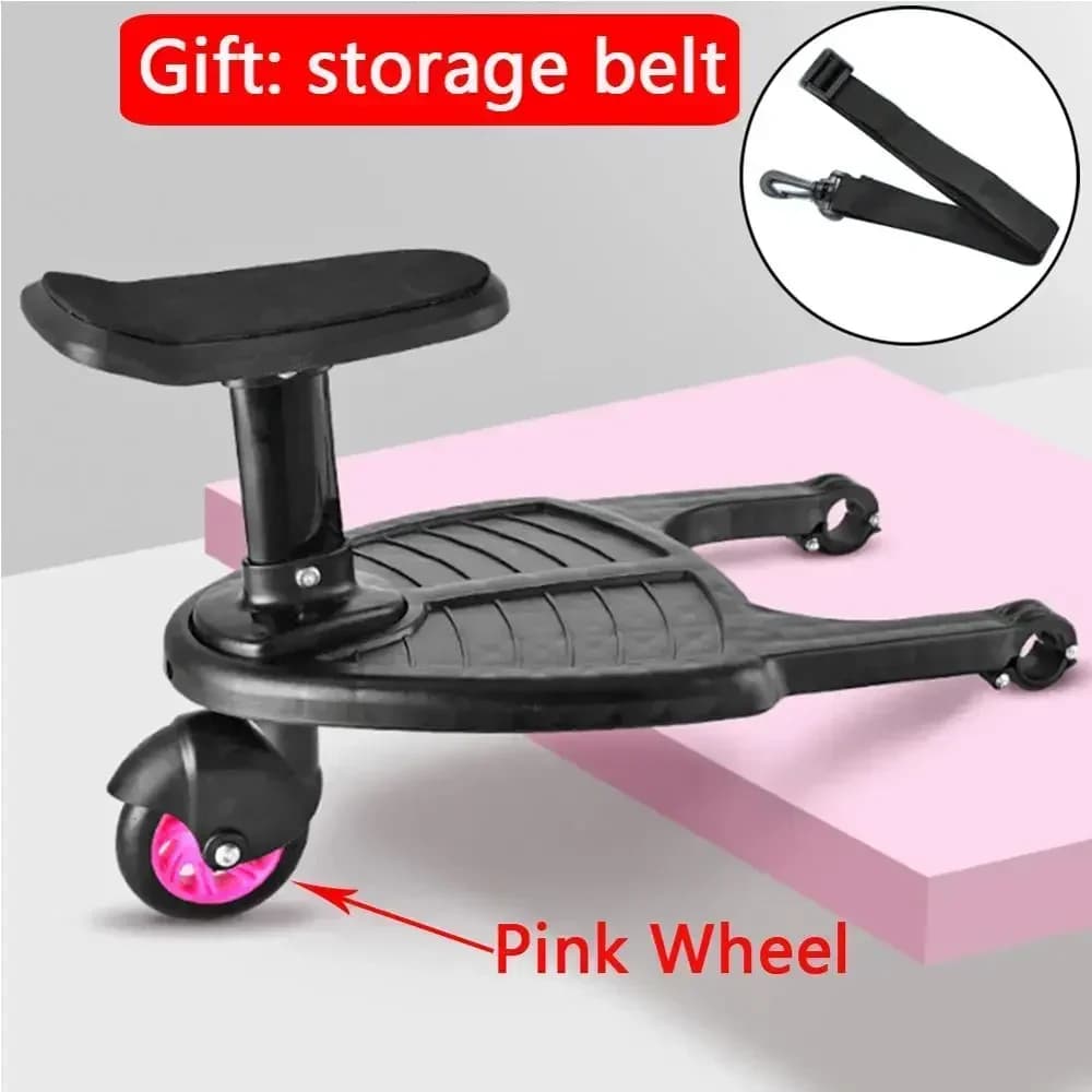 Stroller Ride-On Board with Removable Seat