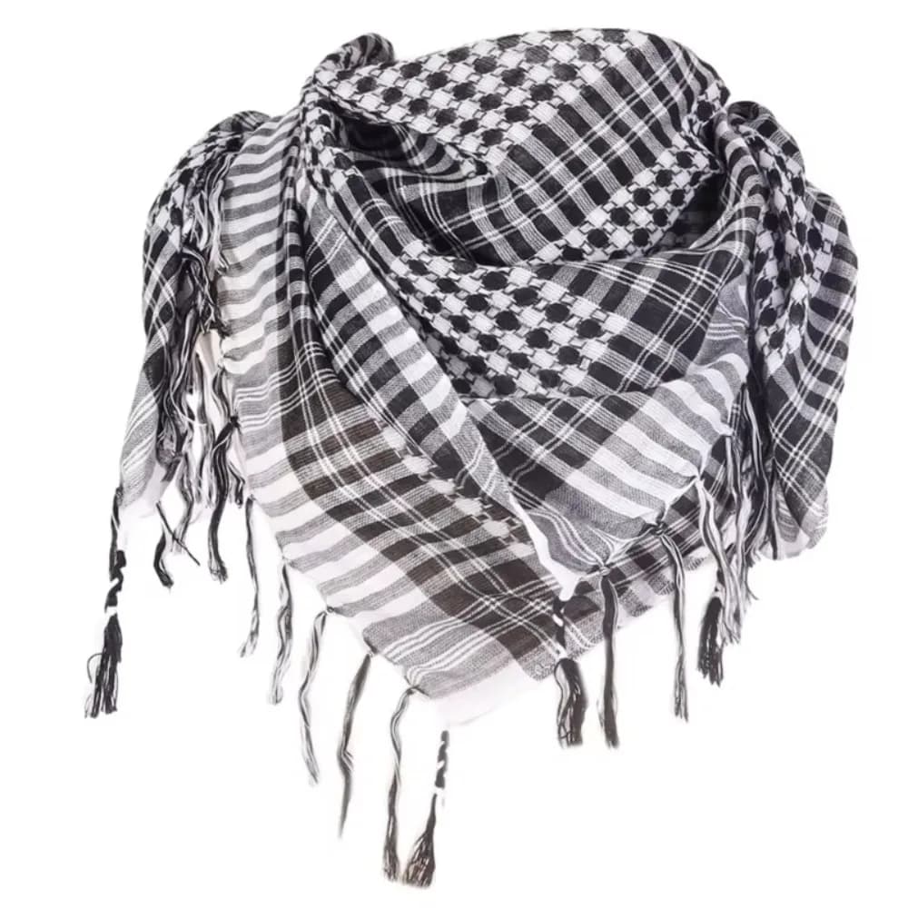 Arabic Scarf Large Arab Shemagh Headscarf with Tassel Costume Head Neck Scarf Head Neck Face Wrap for Men Women