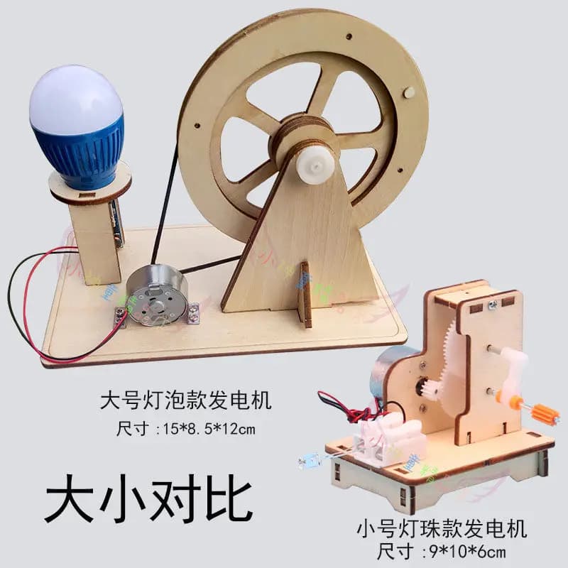 Hand-cranked Generator Handmade Diy Material Physics Stem Toys Experiment Random Color