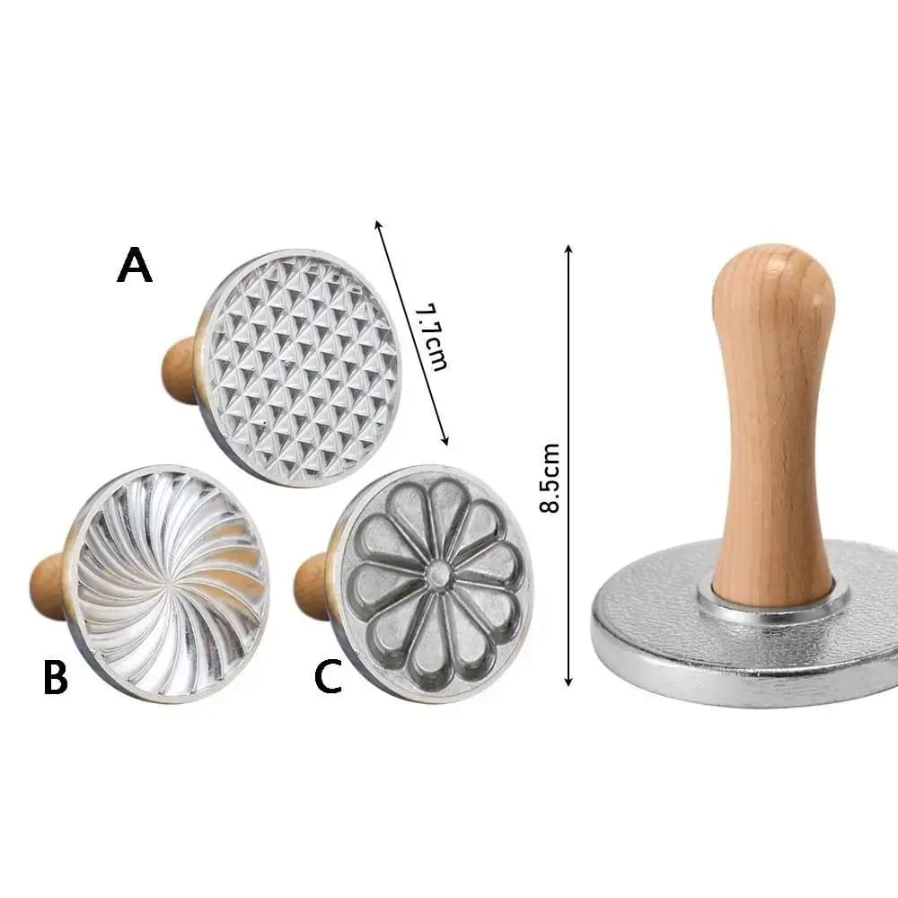 Wooden Handle Cookie Press Mold