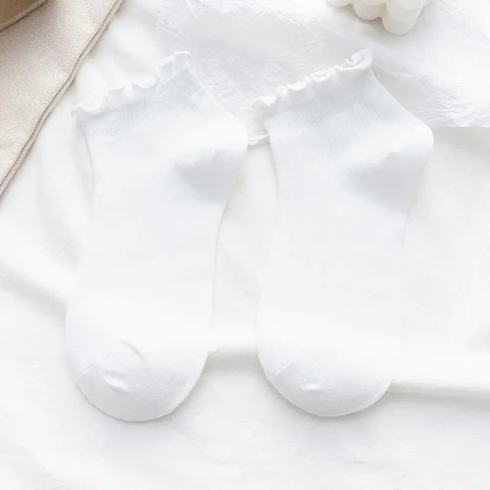 Women's Cotton Frilly Ruffle Ankle Socks