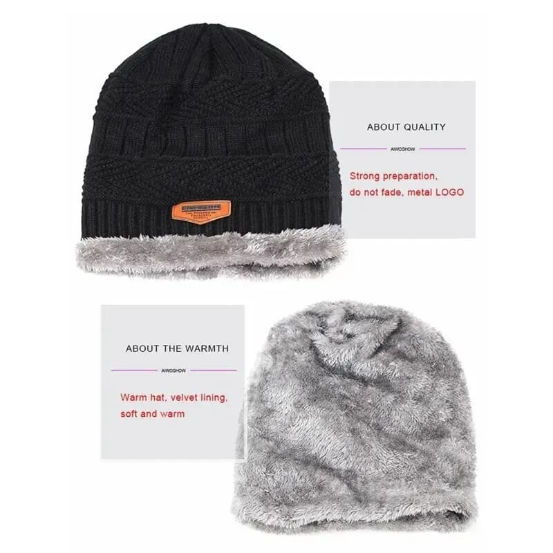 Cotton Knit Beanie Hat
