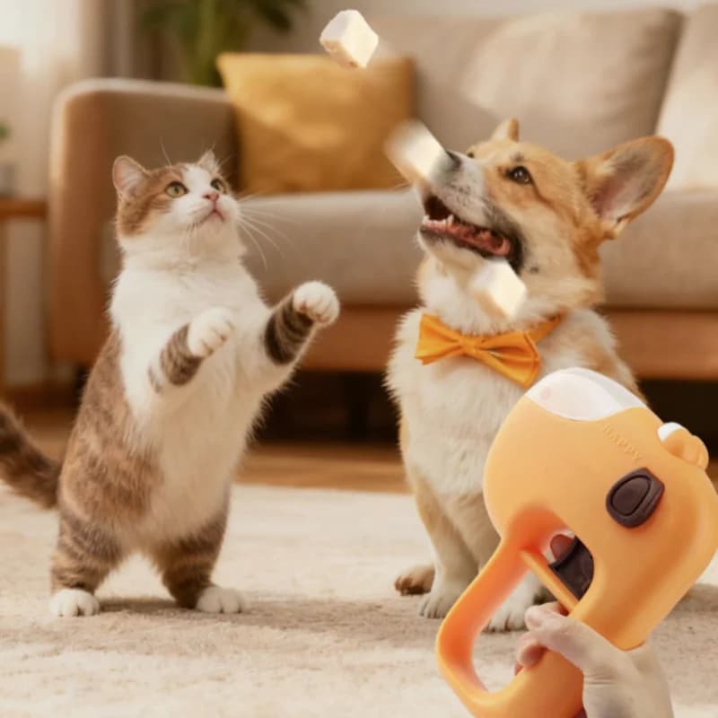 Interactive Pet Treat Launcher Puzzle Toy