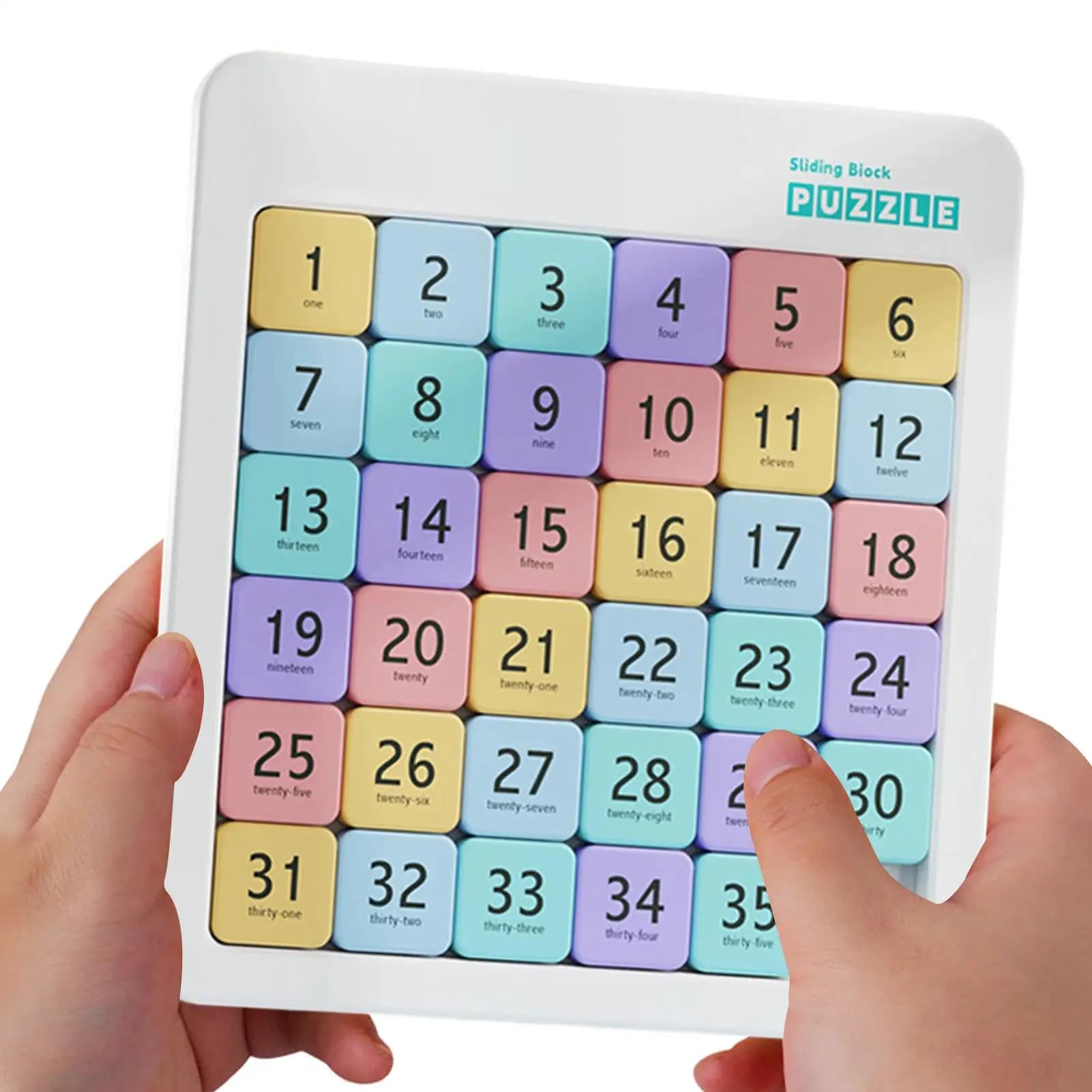 6x6 Magnetic Sliding Number Block Puzzle