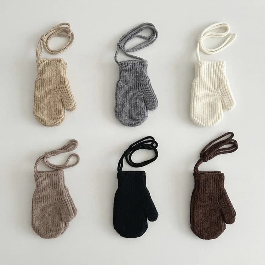 Kids Winter Knitted Mittens