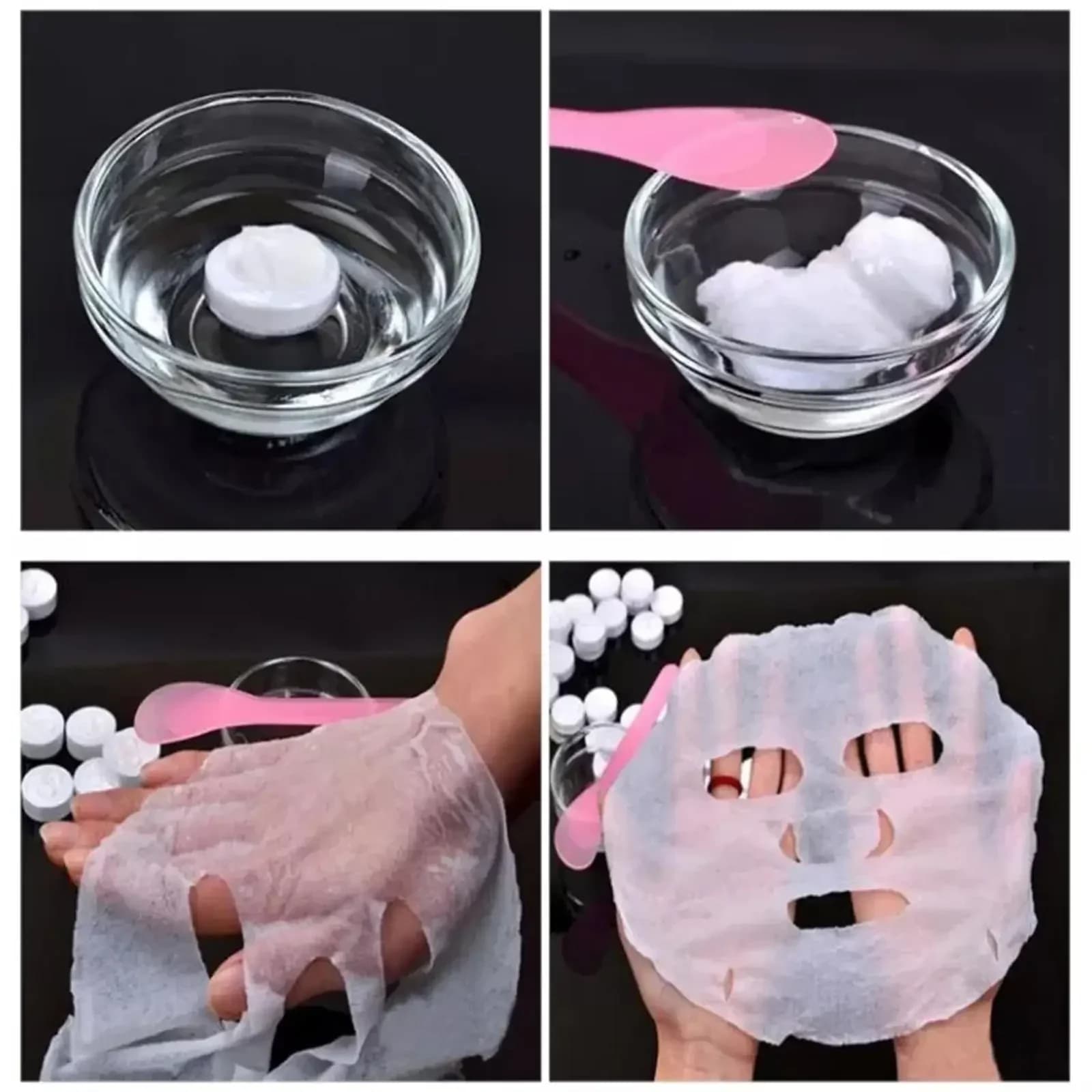 Compressed Nonwoven Face Mask Sheets