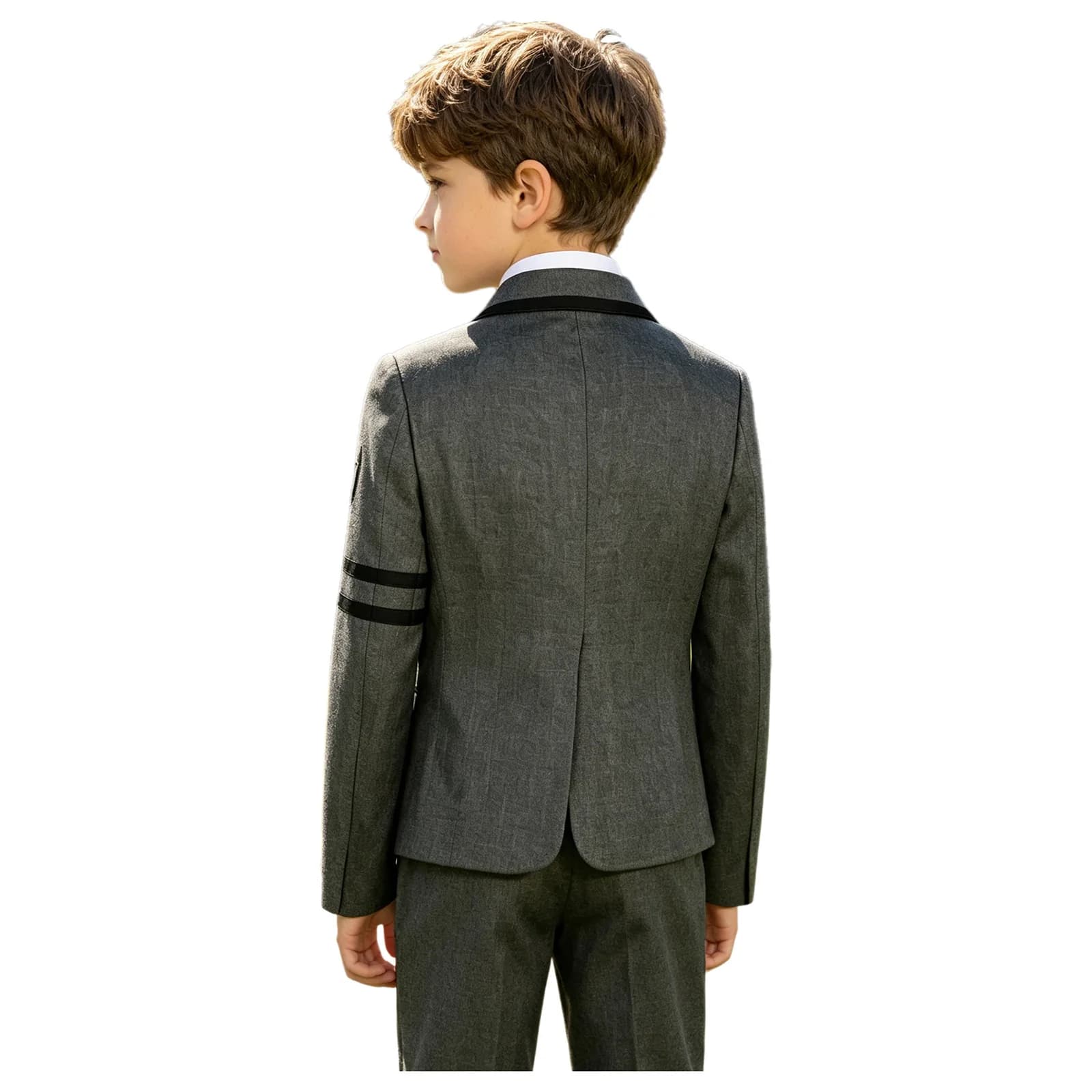 Kids School Uniform Blazer With Lapel Collar