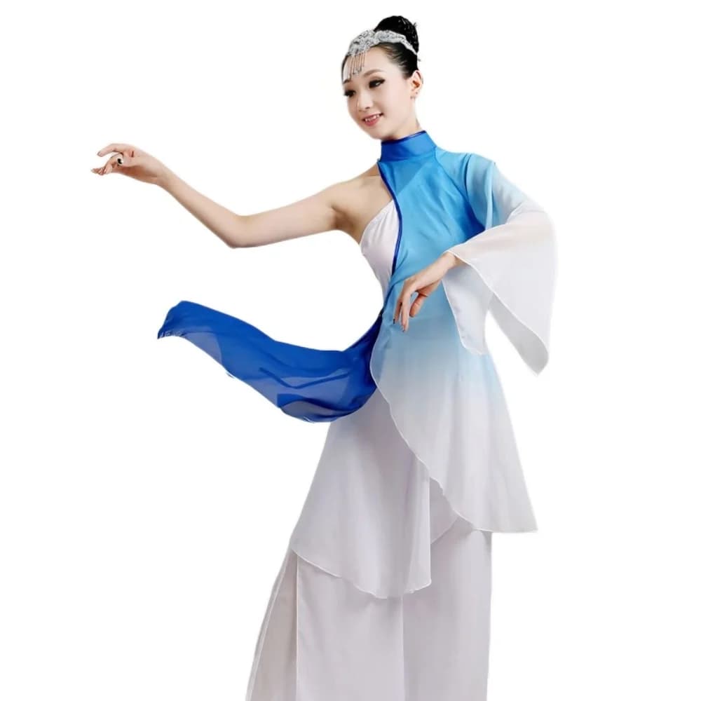 Chinese Dance Costume with Water Sleeves