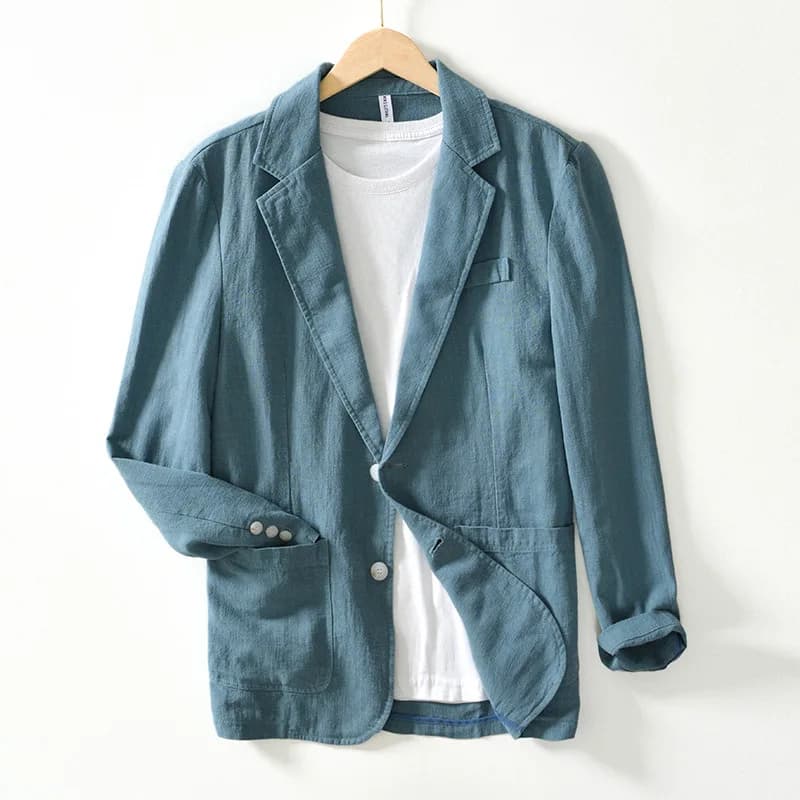 Retro Linen Blazer for Men