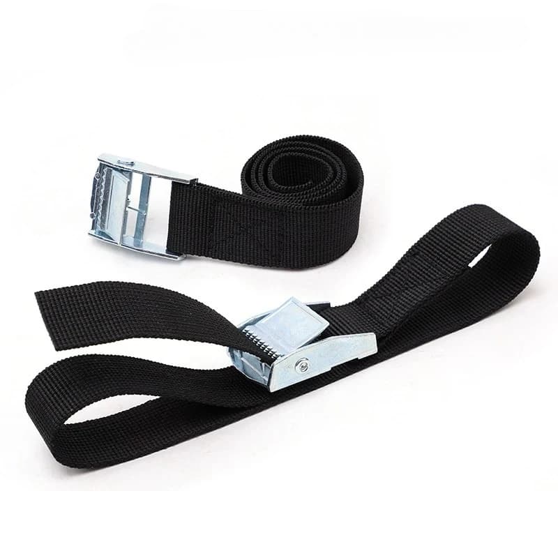 New 1M/2M/3M/4M/5M Black Buckle Tie-Down Belt Cargo Straps for Car Motorcycle Bike Metal Buckle Tow Rope Strong Ratchet Belt
