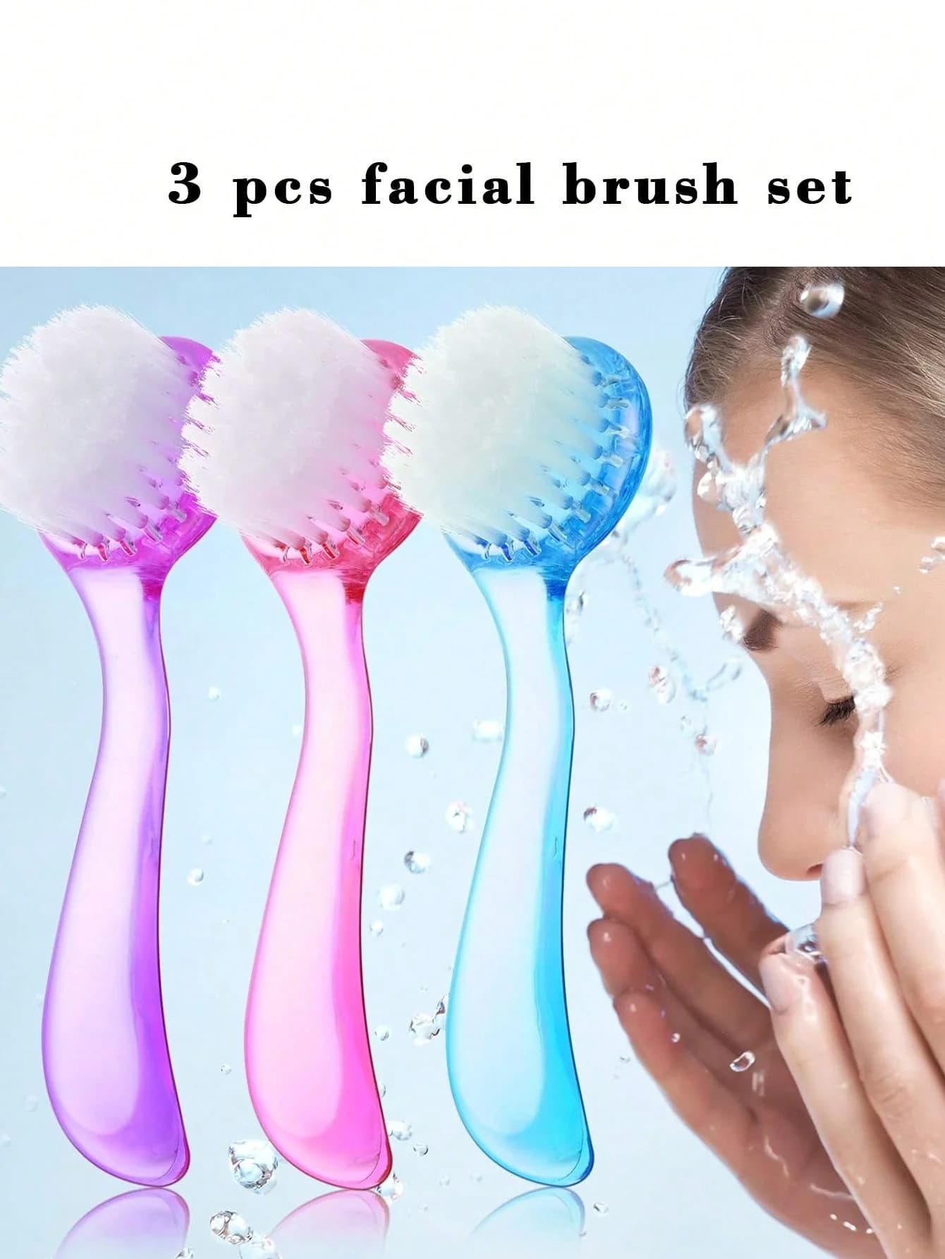 Facial Cleansing Brush Set with Soft Bristles