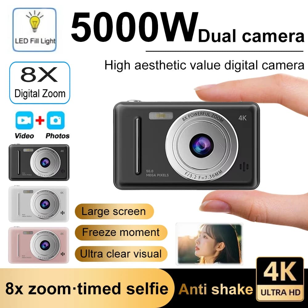 4K Digital Camera 50MP with Autofocus