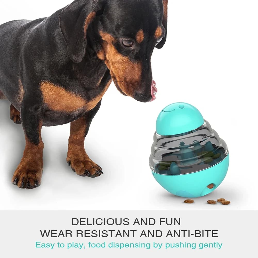 Interactive Dog Treat Dispenser Tumbler Toy