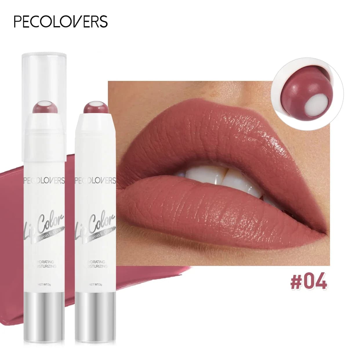 2-in-1 Nude and Red Lipstick with Balm