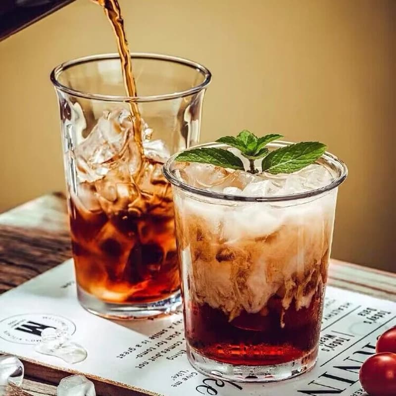 Luxury Transparent Glass Coffee and Drinking Cup Set