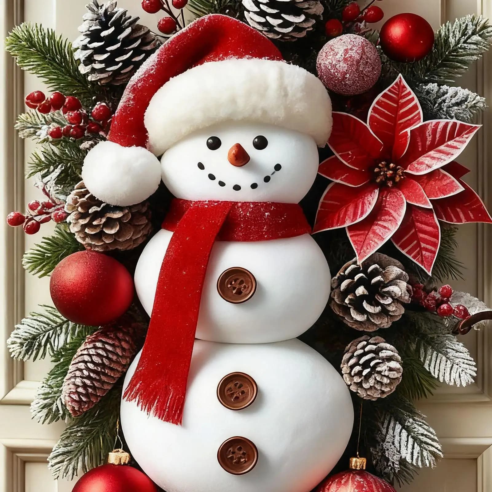 Snowman Christmas Door Banner Decoration
