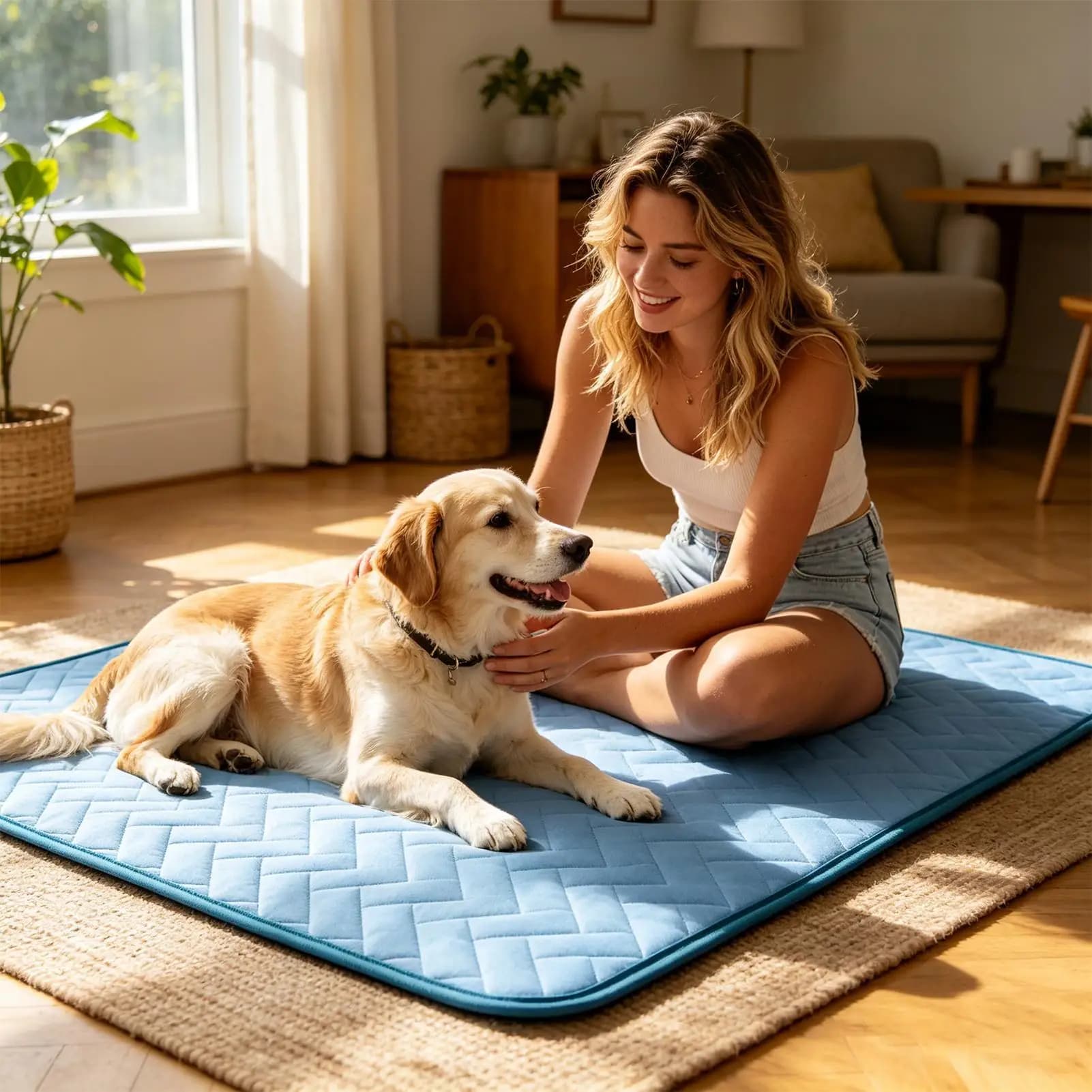 Cat Cooling Mat Ice Silk Pet Pad