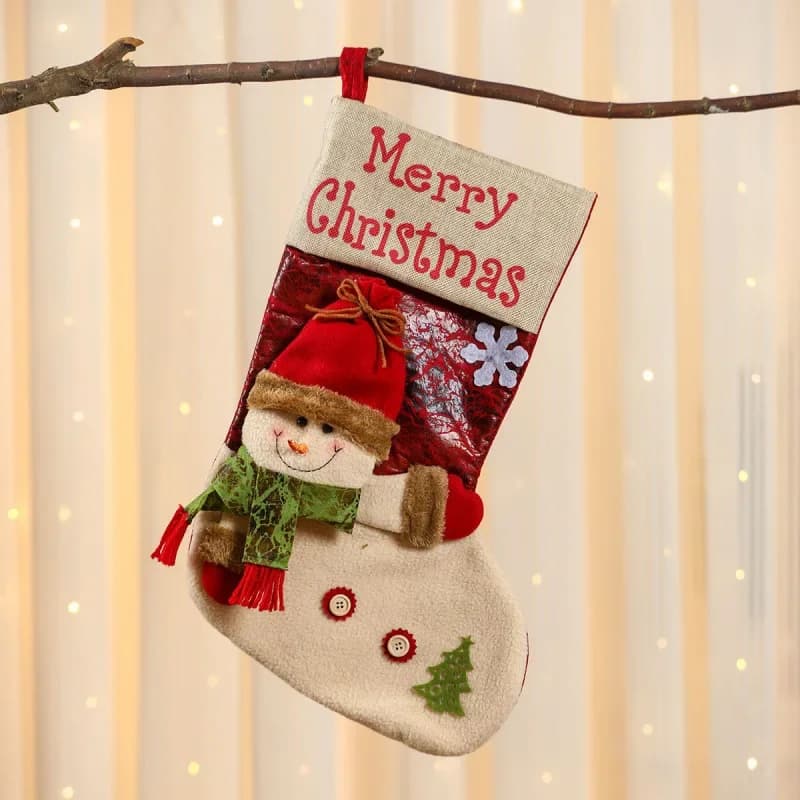 Large Plaid Christmas Stockings Set