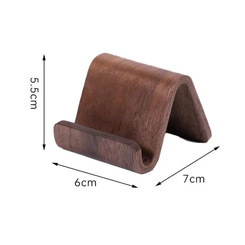 ☽Wooden Phone Stand,Minimalist Walnut Cell Phone Holder,Desktop Phone Stand for All Smartphones & Tablets