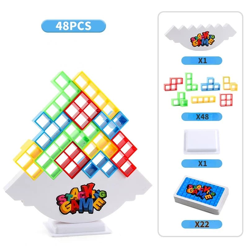 Tetra Tower Balance Block Stacking Game
