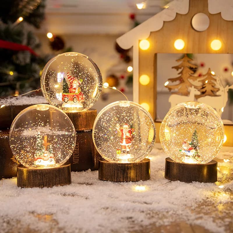Illuminated Crystal Ball Night Light Wind Lamp