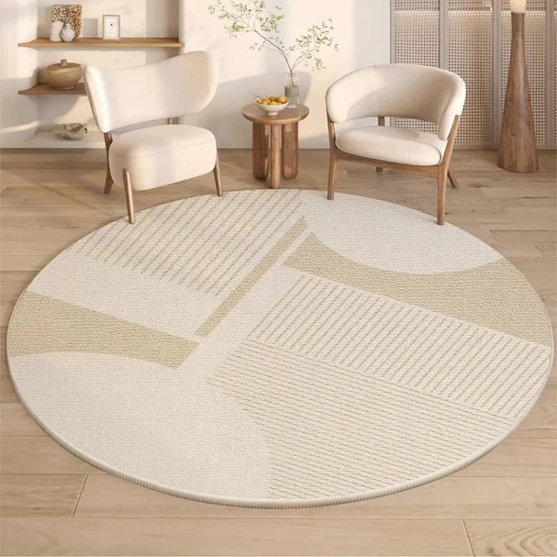 Modern Round Minimalist Bedroom Rug