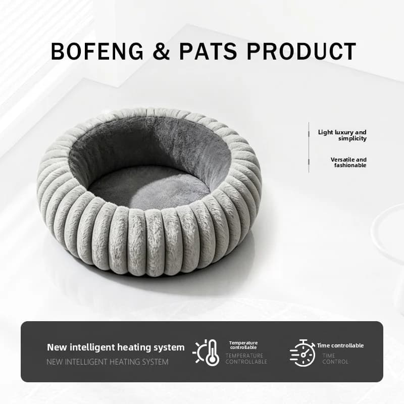 Heated Pet Bed with Smart Temperature Control