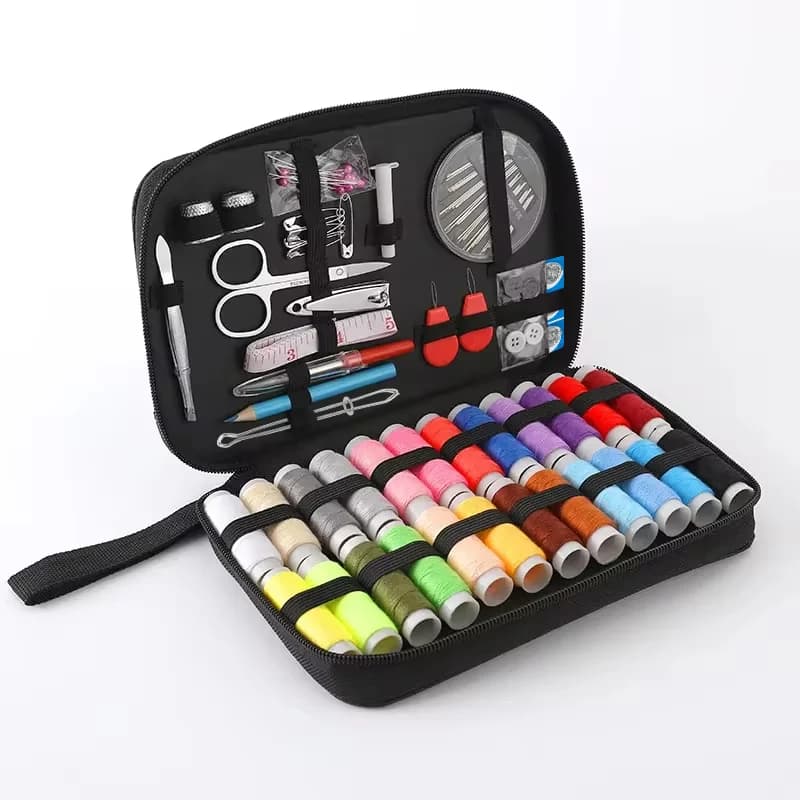 Complete Sewing Kit Set, Includes Threads, Needles, Scissors, Tape Measure, Buttons, for DIY Handcraft, Home Use & Travel