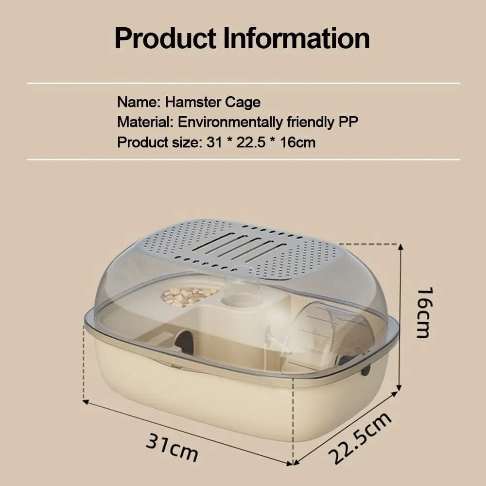 Portable Small Pet Cage with Transparent Lid