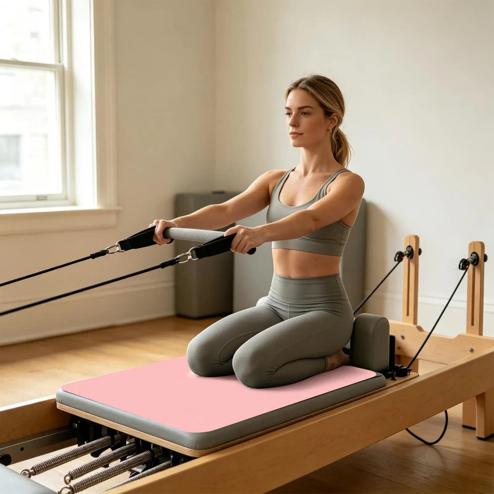 Pilates Reformer Mat with Non-Slip Base