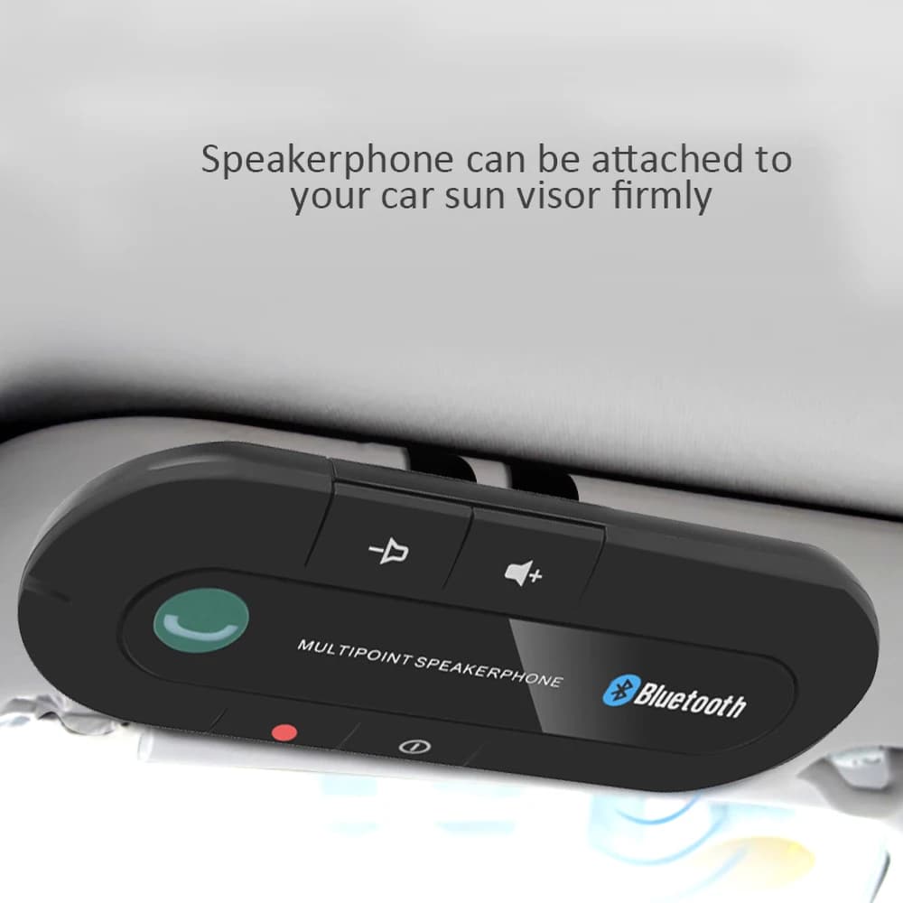 Bluetooth Speaker Handsfree Car Kit Sun Visor Clip Wireless Audio Receiver Speakerphone Wireless Stereo MP3 Music Player