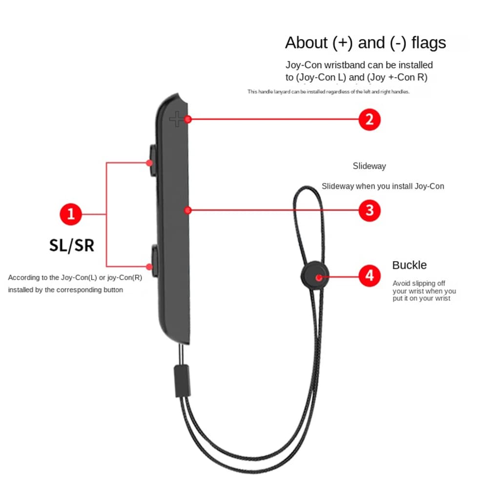1 Pair Gaming Accessories Wrist Strap Hand Rope Lanyard for Nintend Switch Joy-con Fitness Boxing Game Assit Tool Grip Handle