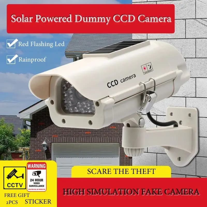 Solar-Powered Dummy Security Camera