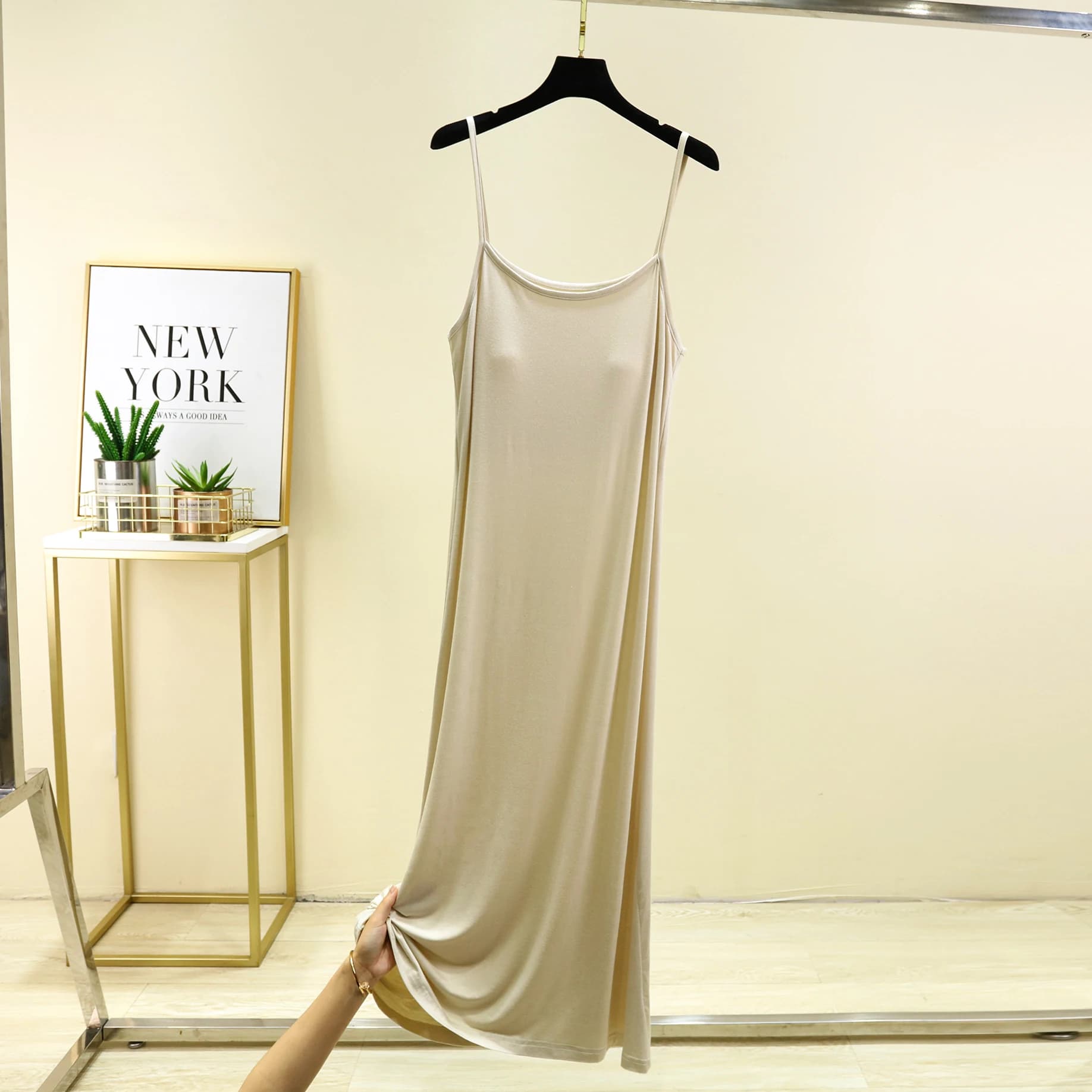 Modal Midi Dress with Built-in Bra