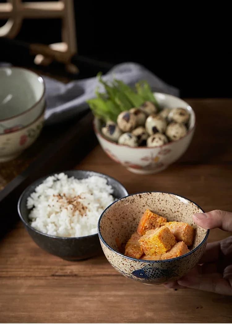Japanese Ceramic Rice Bowl