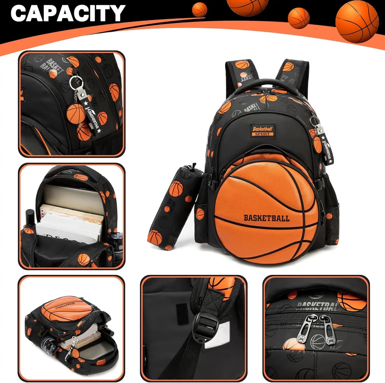 Boys School Backpack Set with Lunch Box and Pencil Case