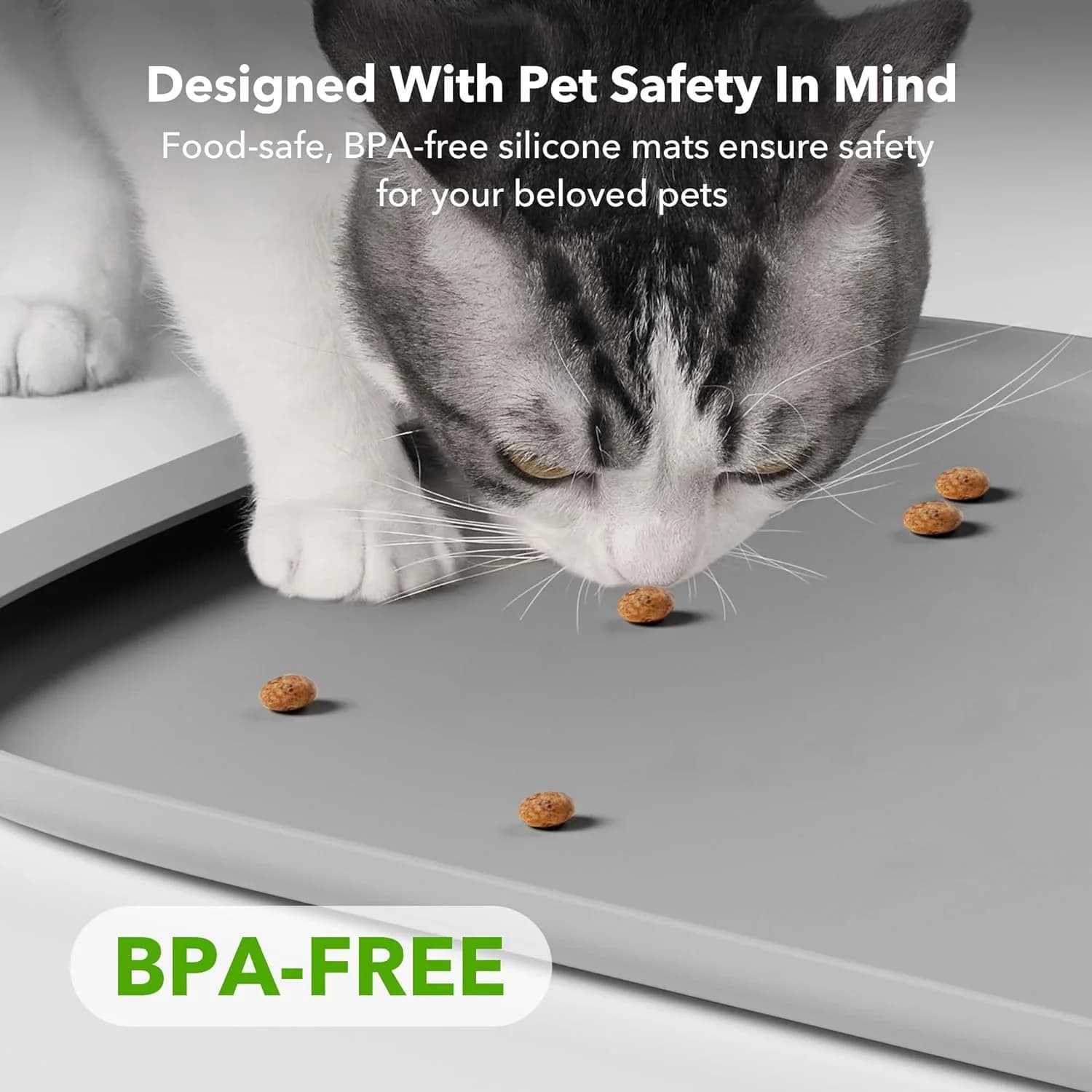 Waterproof Pet Feeding Mat With Raised Edges