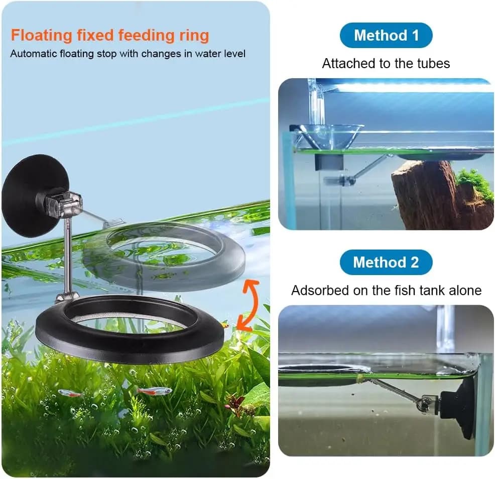 Aquarium Fish Feeding Dish Set with Adjustable Tubes