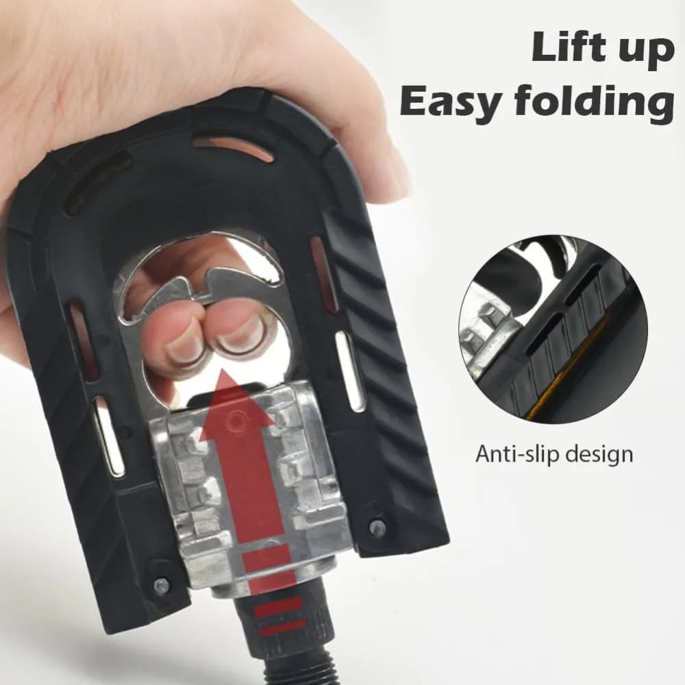 Folding Flat Pedals with Reflective Strips