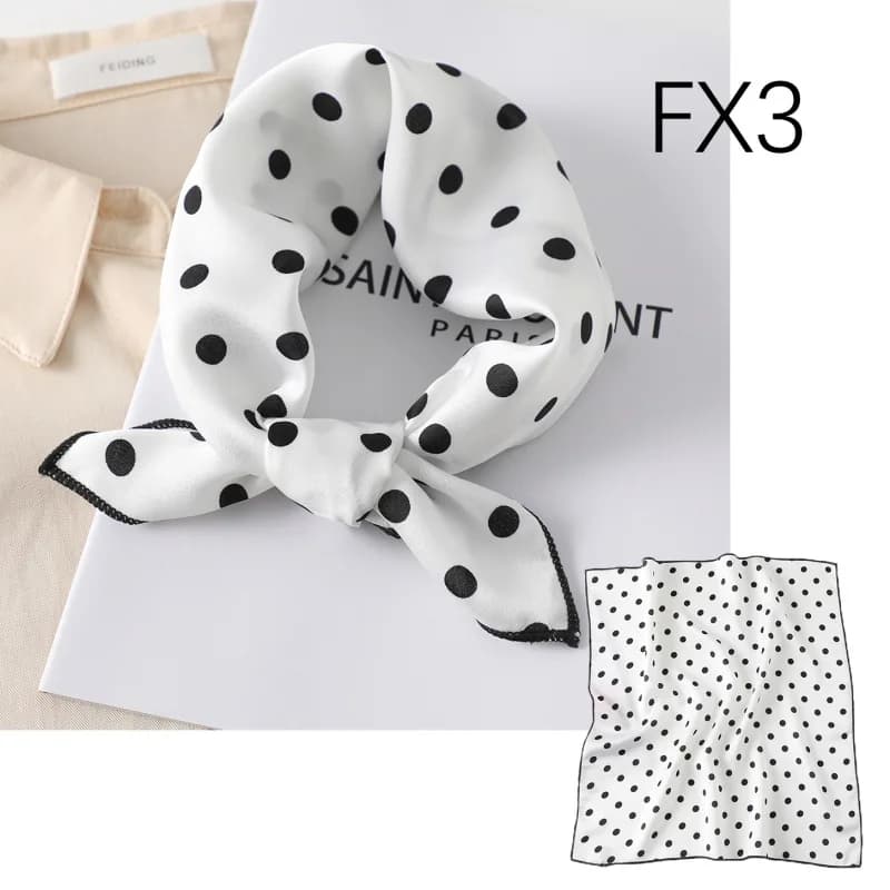Women's Square Silk Retro Head Scarf