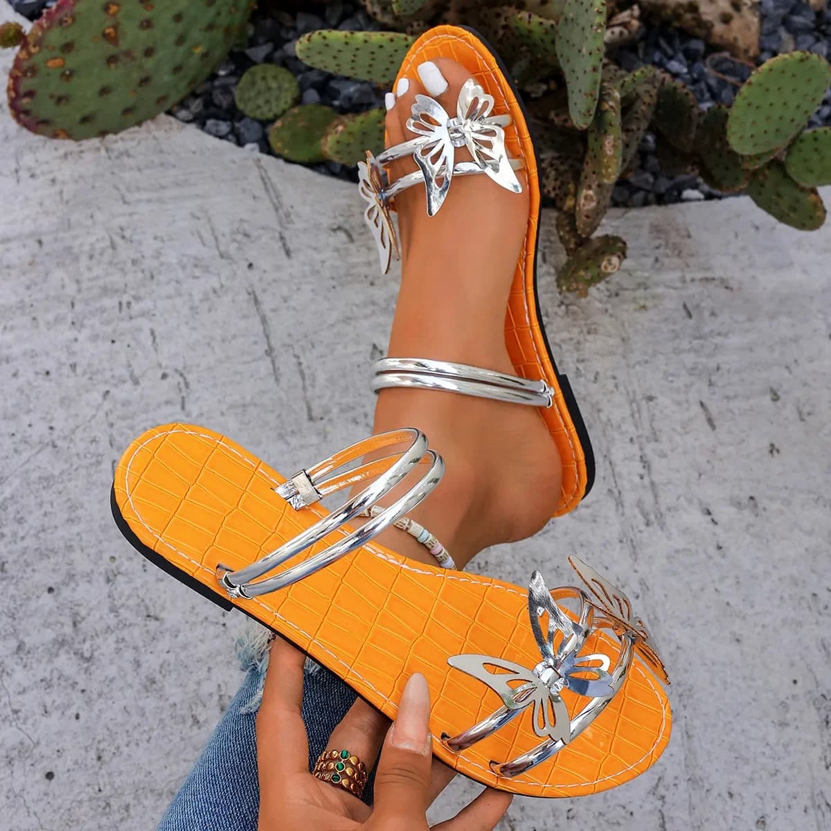 Women's Butterfly Flat Sandals