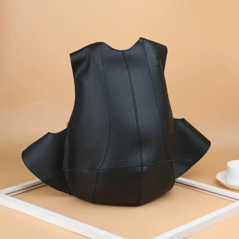 Korean Style PU Leather School Backpack