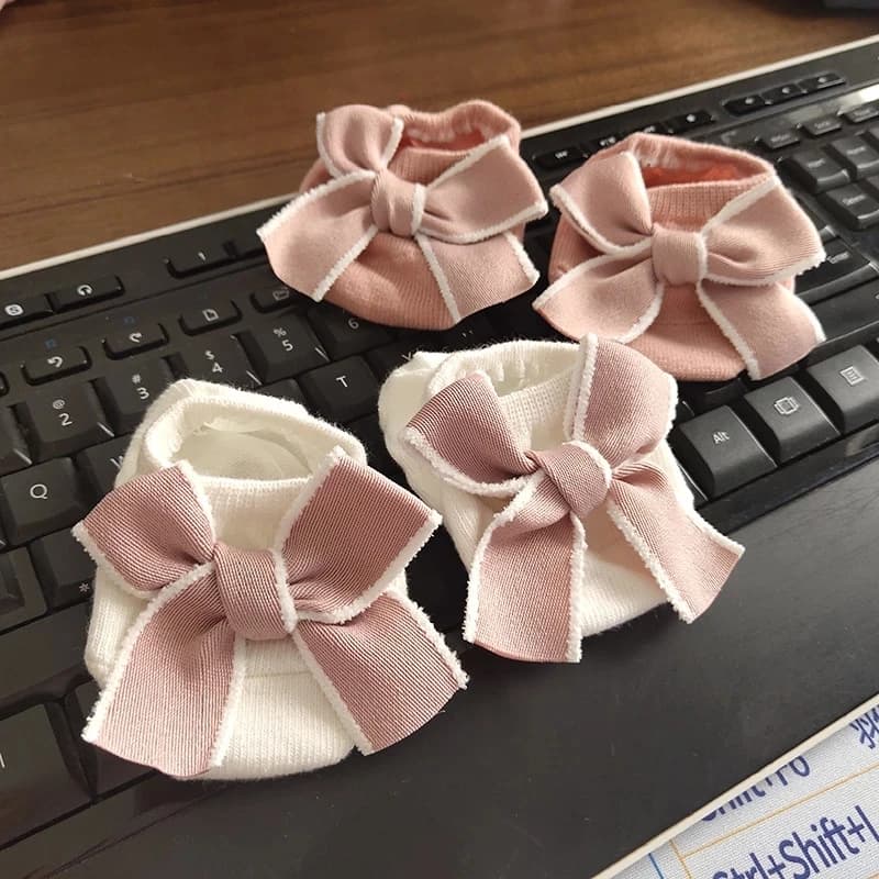 Cute Bowknot Baby Socks with Rubber Soles
